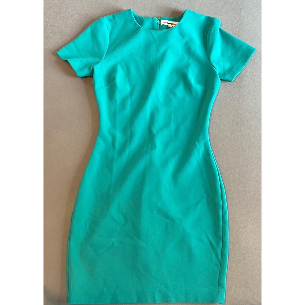 Turquoise Short Sleeve Bodycon Dress by Likely